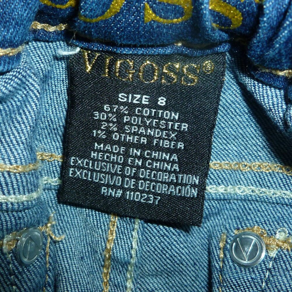 Beautiful bird style jeans, Vigoss, Size 8, Blue - Picture 3 of 7